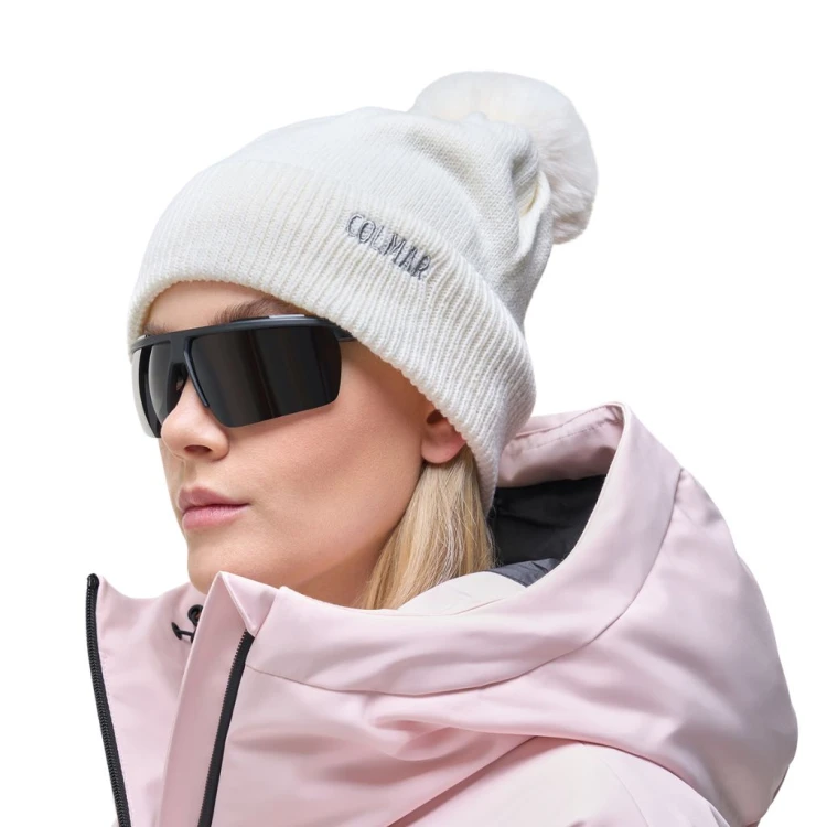 Czapka damska Colmar Fleece-Lined Pom-Pom White