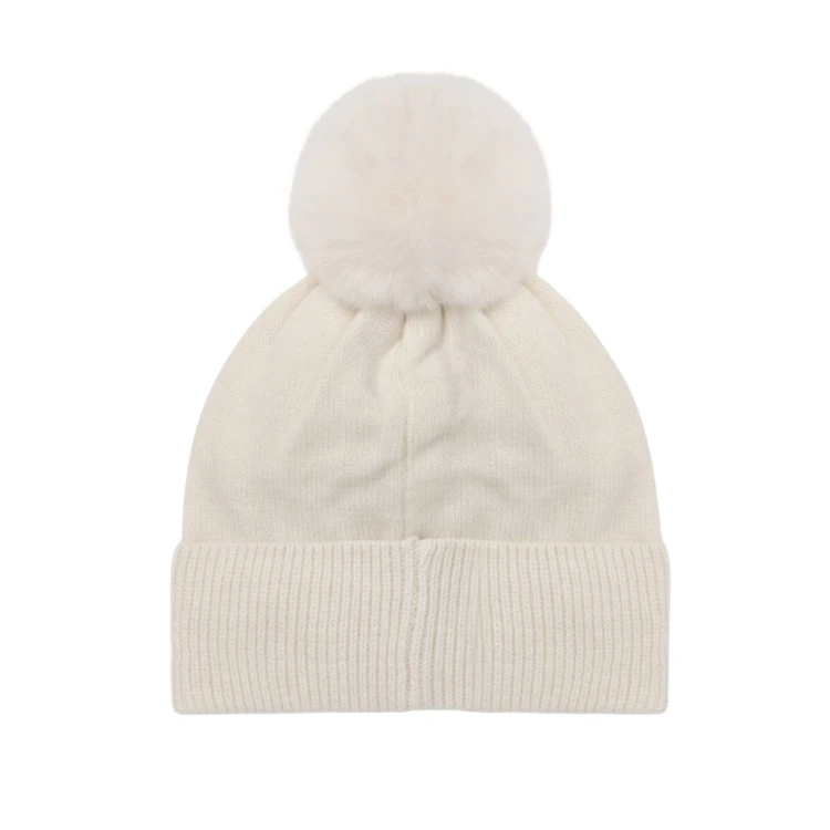 Czapka damska Colmar Fleece-Lined Pom-Pom White