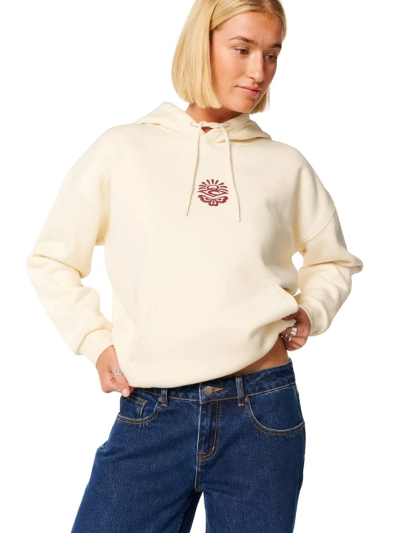 Bluza damska Rip Curl Icons Of Surf Heritage Hood bone/dark plum