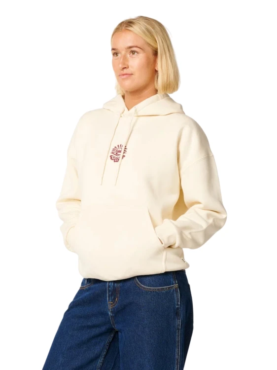 Bluza damska Rip Curl Icons Of Surf Heritage Hood bone/dark plum