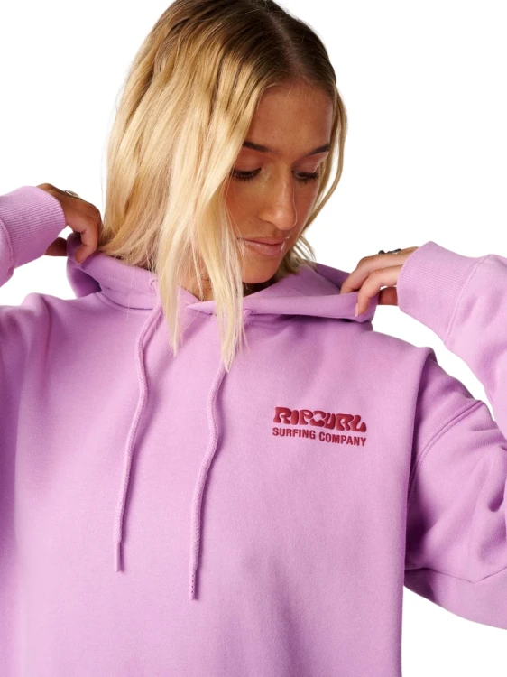 Bluza damska Rip Curl Surf Puff Heritage Hood bright lilac