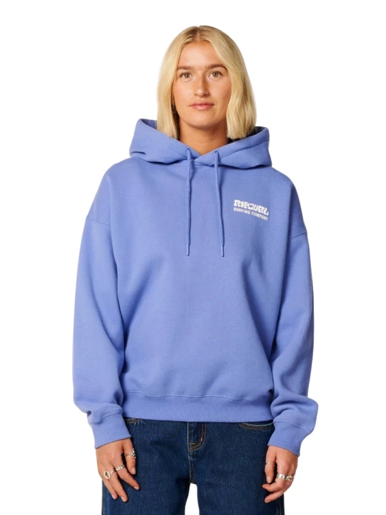 Bluza damska Rip Curl Surf Puff Heritage Hood mid blue