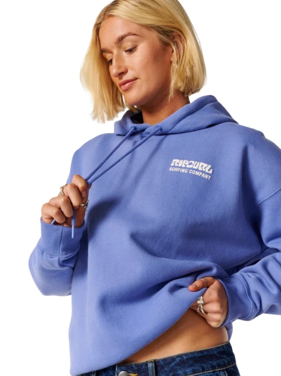 Bluza damska Rip Curl Surf Puff Heritage Hood mid blue