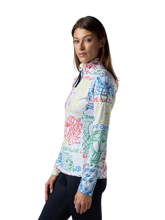 Bluza narciarska damska Rossignol JCC Quarter Zip First Layer Angels Ligh