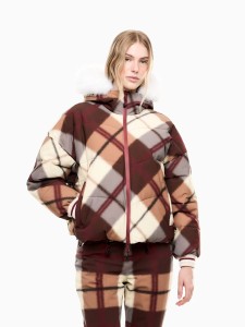 Kurtka narciarska damska EA7 Emporio Armani Elitary Graphic Eco-Down Multicolored
