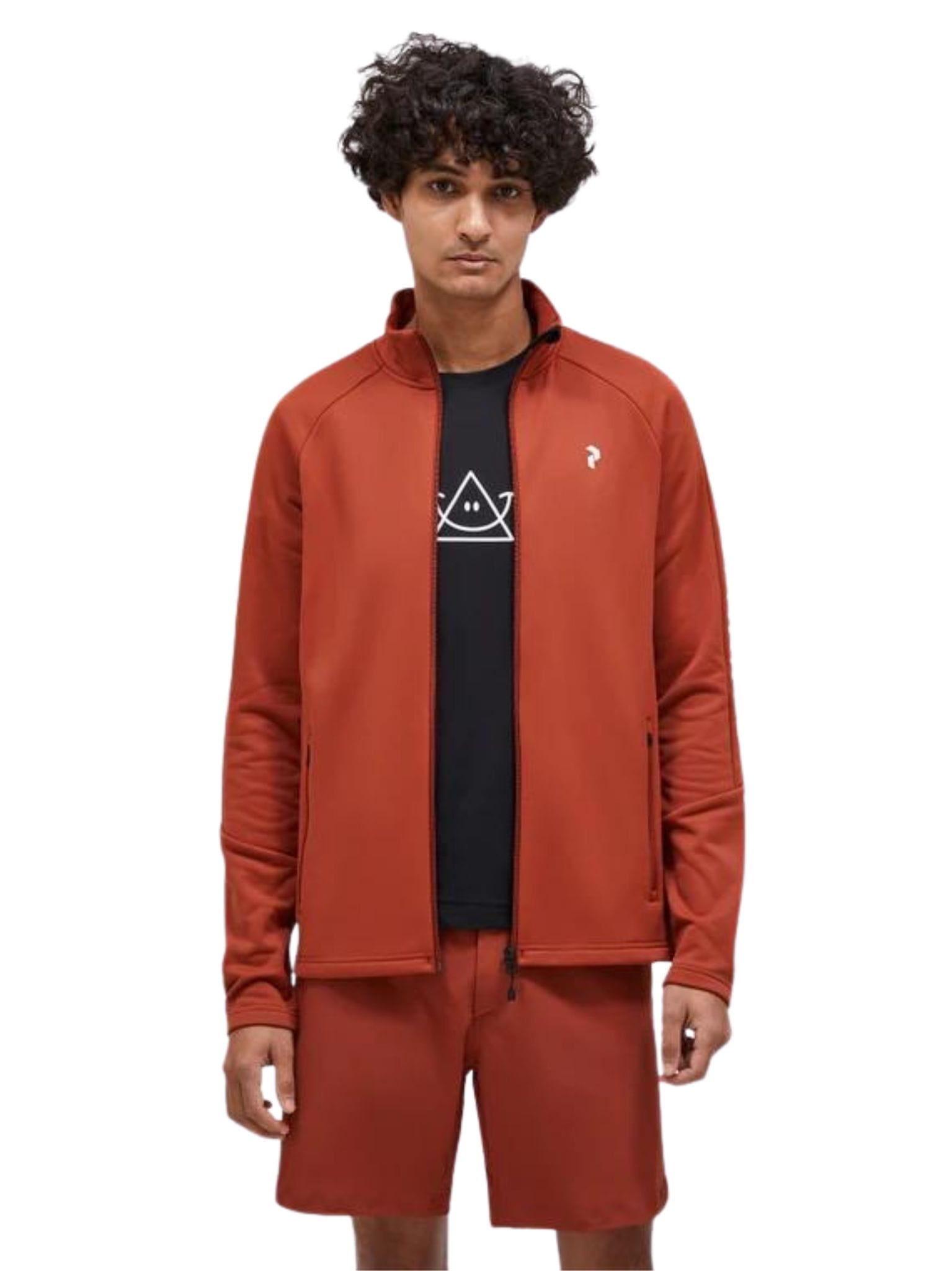 Bluza Peak Performance męska Rider Zip Jacket czerwona