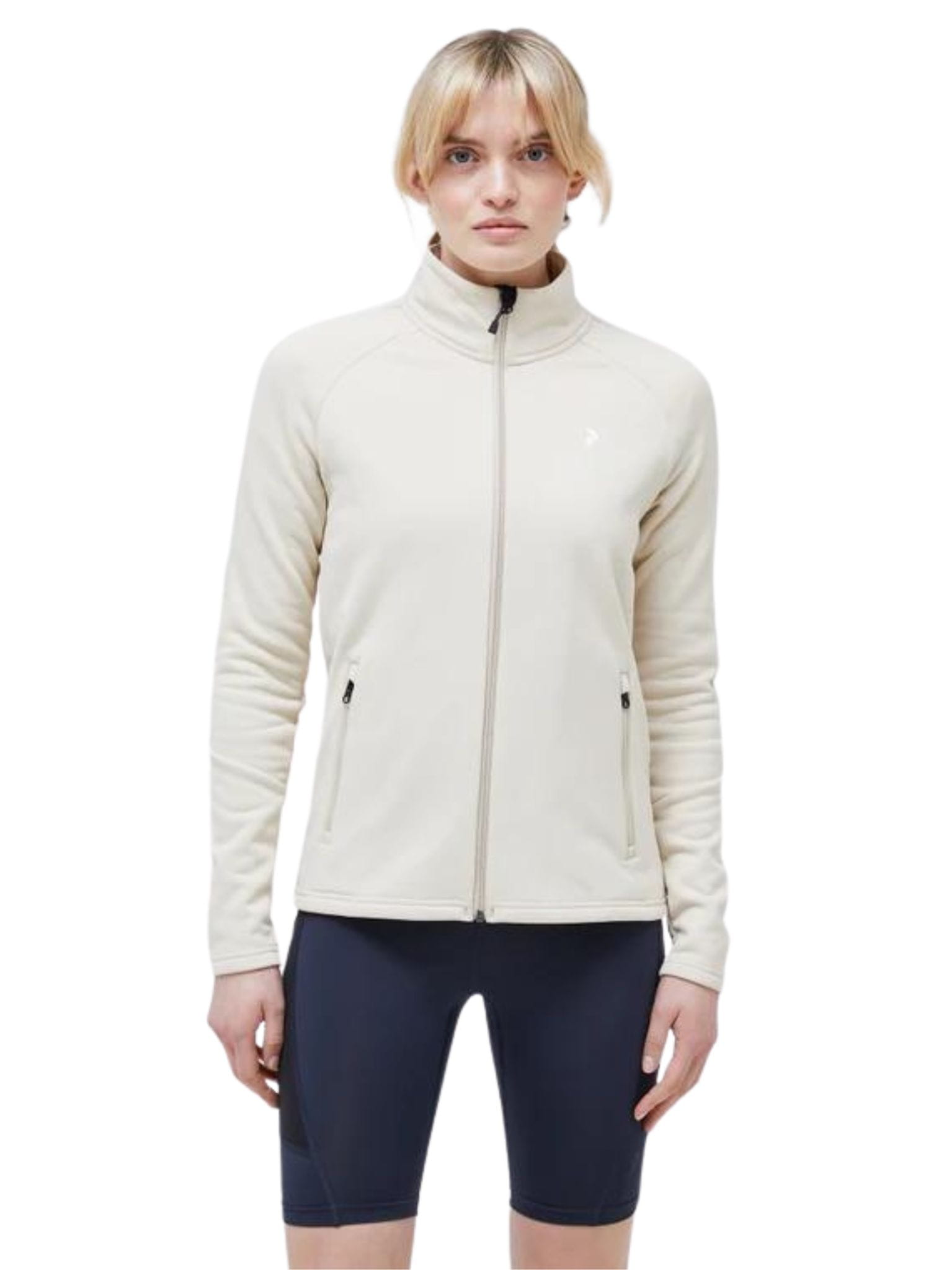 Bluza Peak Performance damska Rider Zip Jacket beżowa