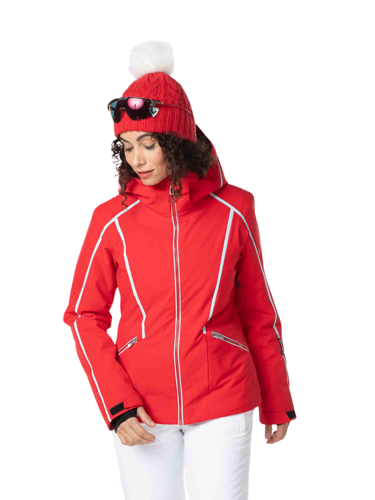 Kurtka narciarska Rossignol W Flat czerwona