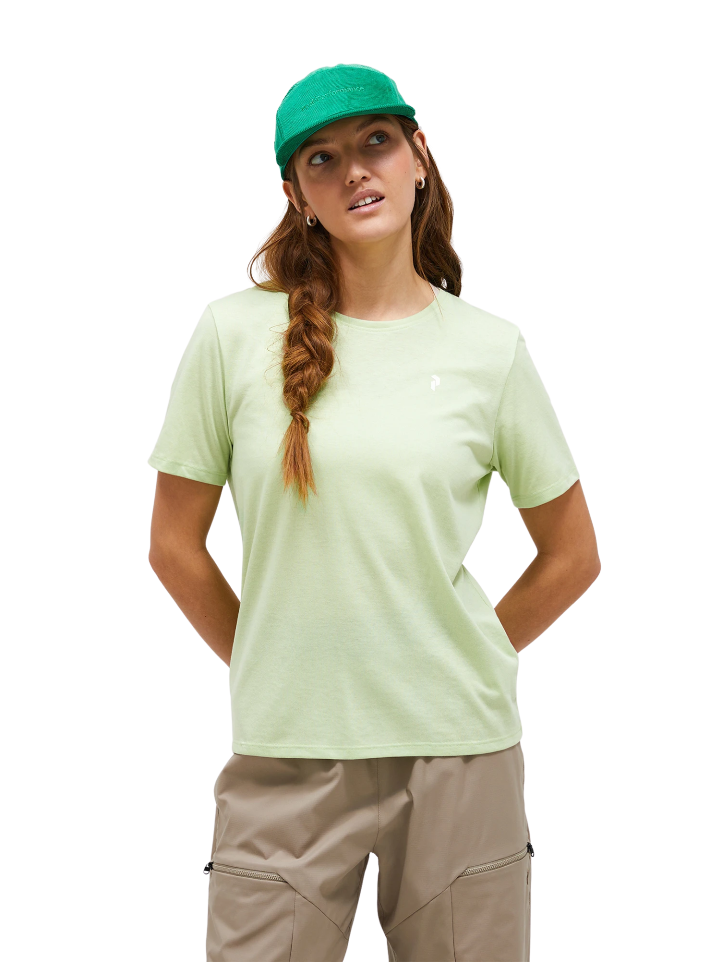 Koszulka Peak Performance damska Explore Graphic Tee zielona