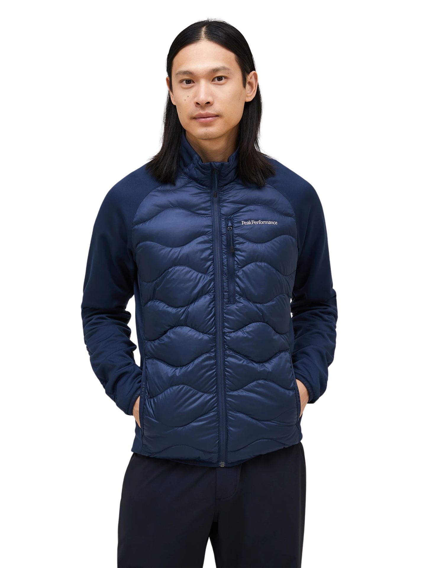 Kurtka Peak Performance puchowa męska Helium Down Hybrid Jacket granatowa