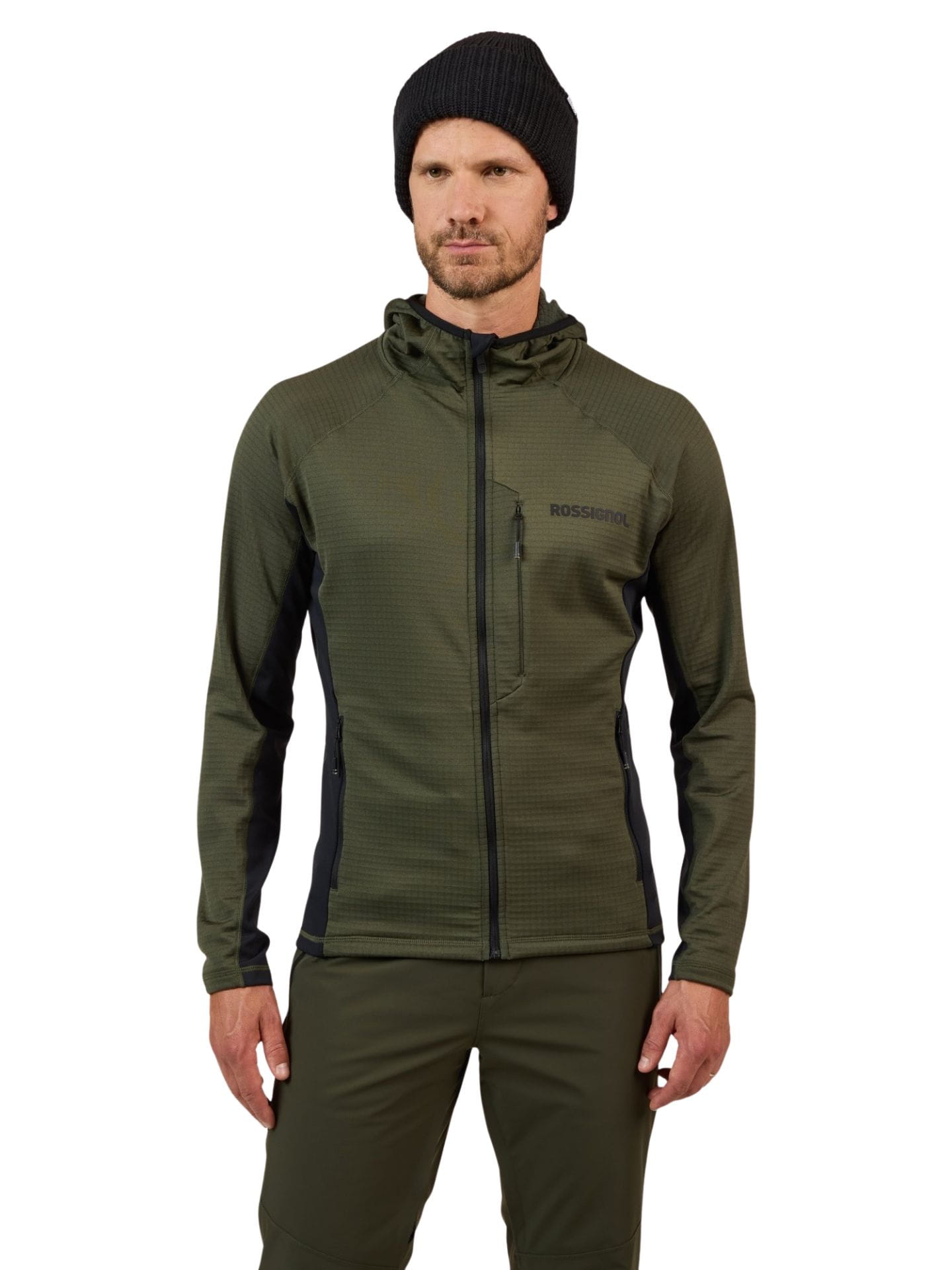 Bluza narciarska męska Rossignol Blackside FZH Fleece Olive Shadow