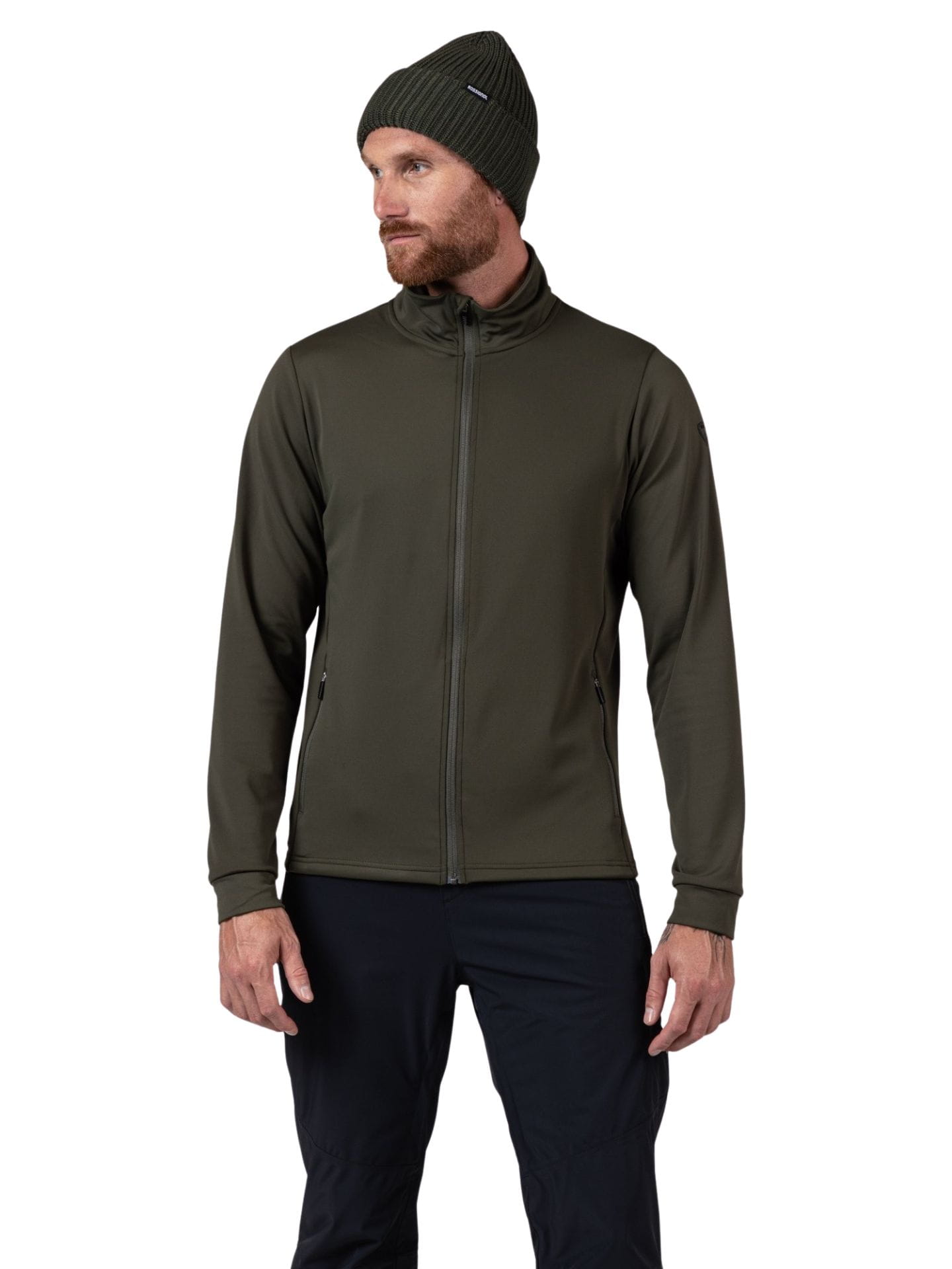 Bluza narciarska męska Rossignol Mid Layer Stretch Olive Shadow