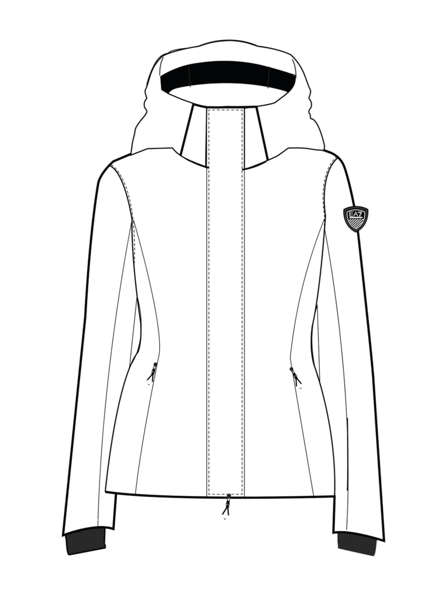 Kurtka narciarska damska EA7 Emporio Armani Kitzbühel Softshell Jacket White