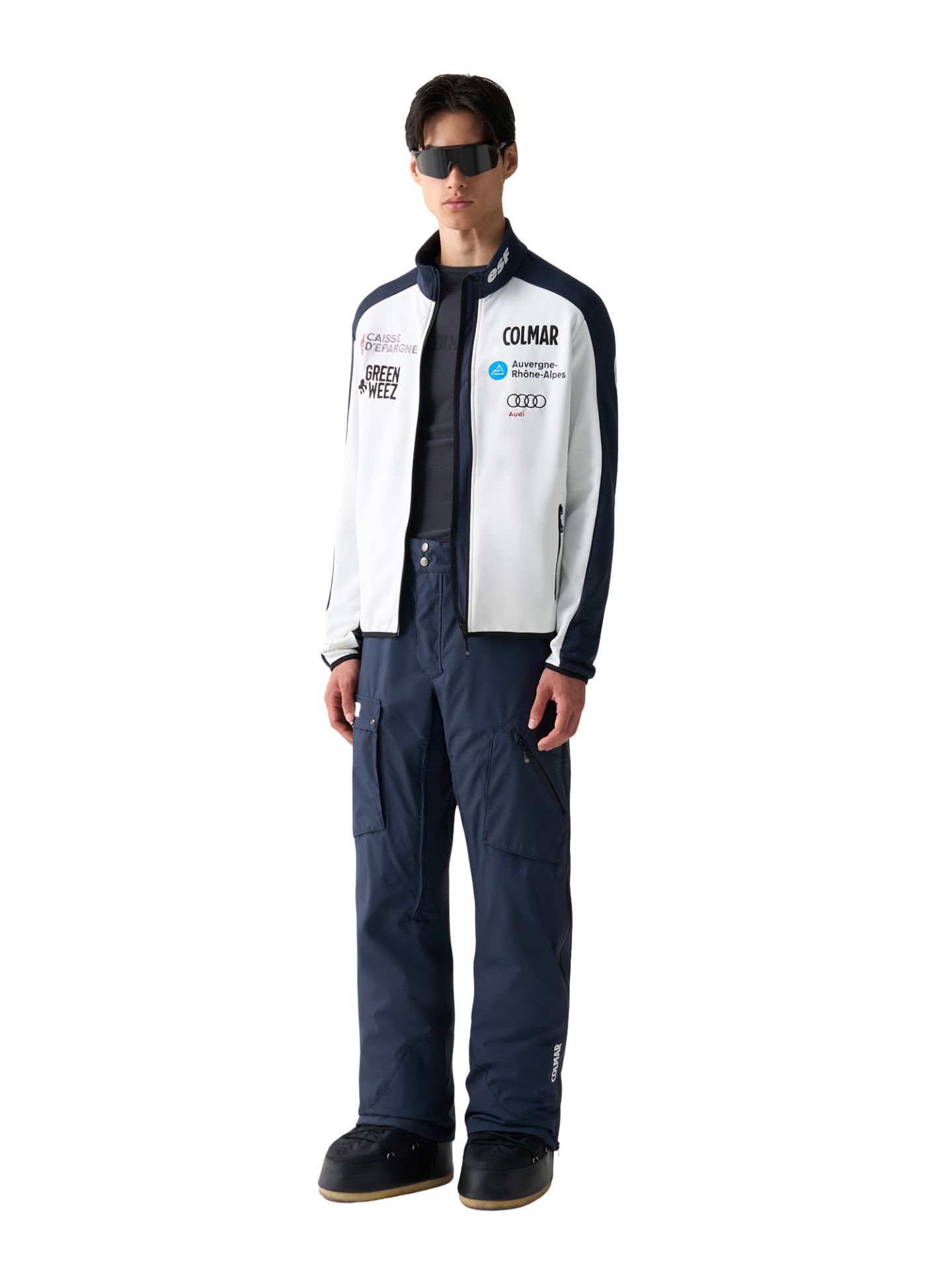 Bluza męska Colmar Full Zip Stretch Fleece White Blue