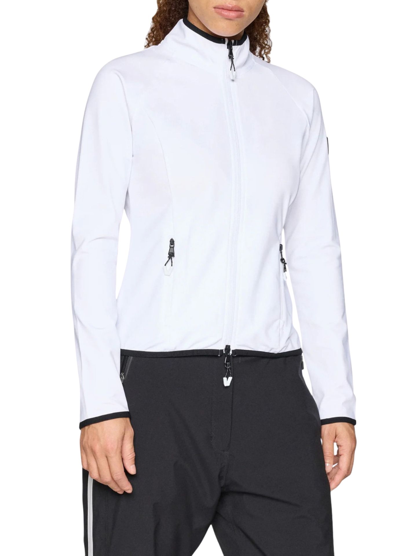 Bluza narciarska damska EA7 Emporio Armani Cortina Powerstretch Full Zip White