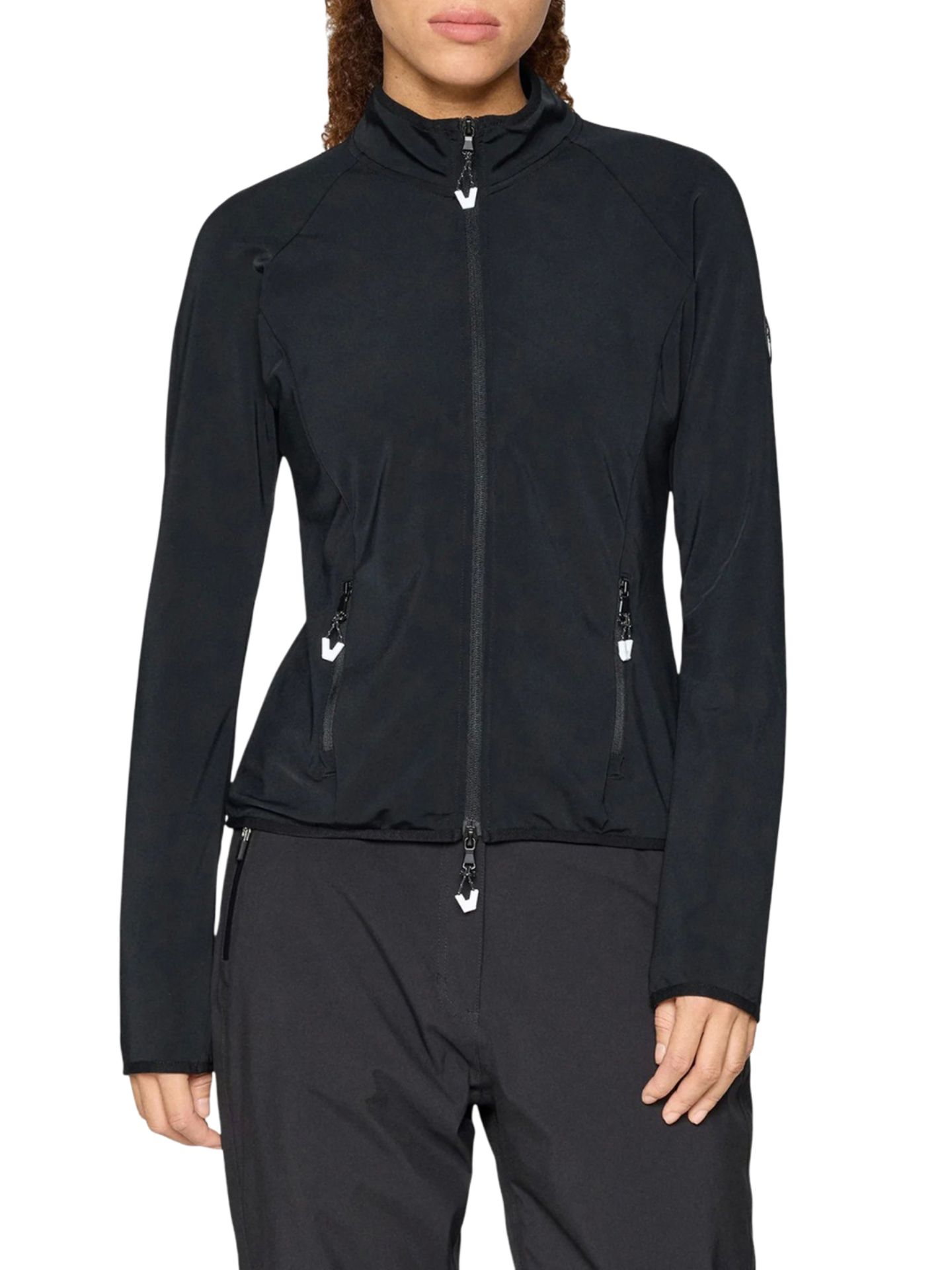 Bluza narciarska damska EA7 Emporio Armani Cortina Powerstretch Full Zip Black
