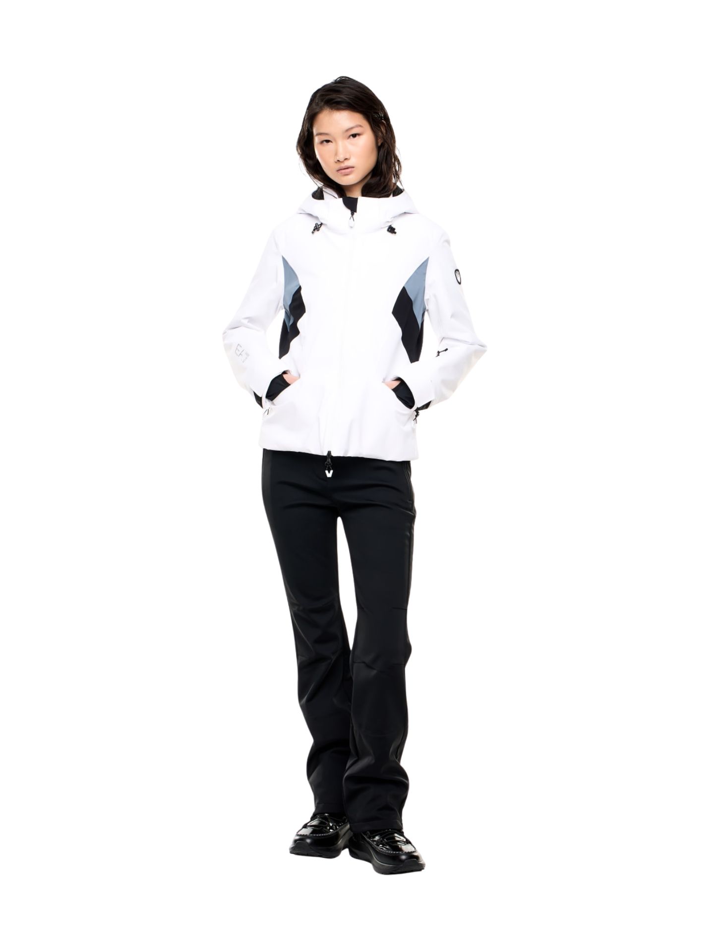 Spodnie narciarskie damskie EA7 Emporio Armani Kitzbühel Softshell Waisted Pant Black