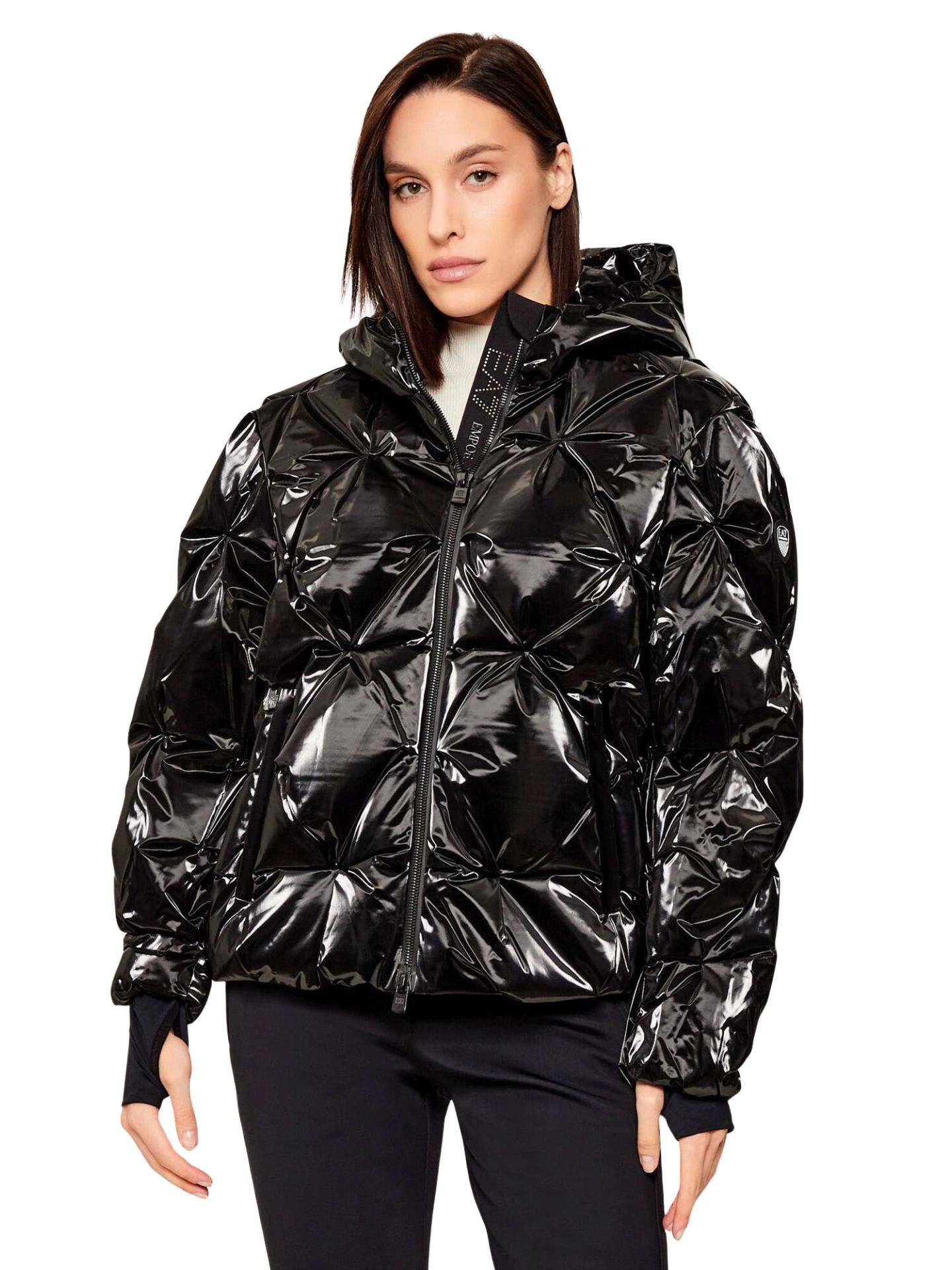 Kurtka narciarska damska EA7 Emporio Armani Kitzbühel Fashion Eco-Down Jacket Black