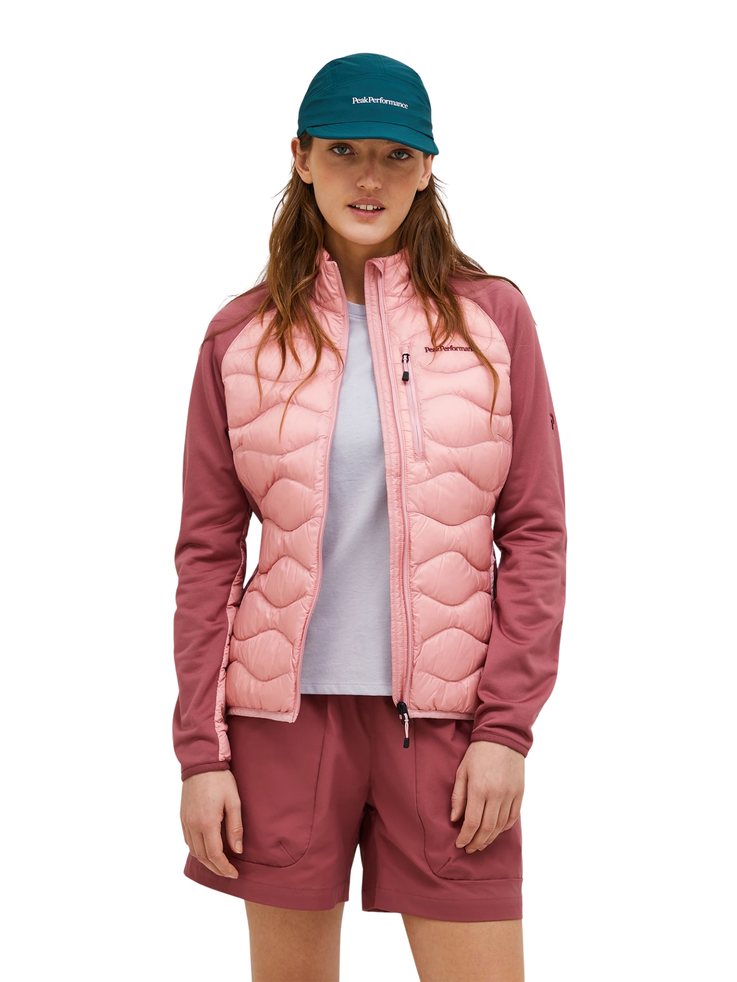 Kurtka Peak Performance damska Helium Down Hybrid Jacket pink