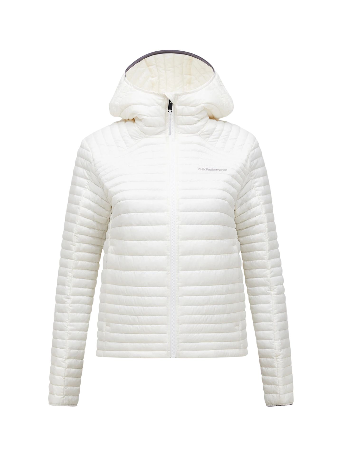 Kurtka puchowa damska Peak Performance Monolight Insulated Hood offwhite