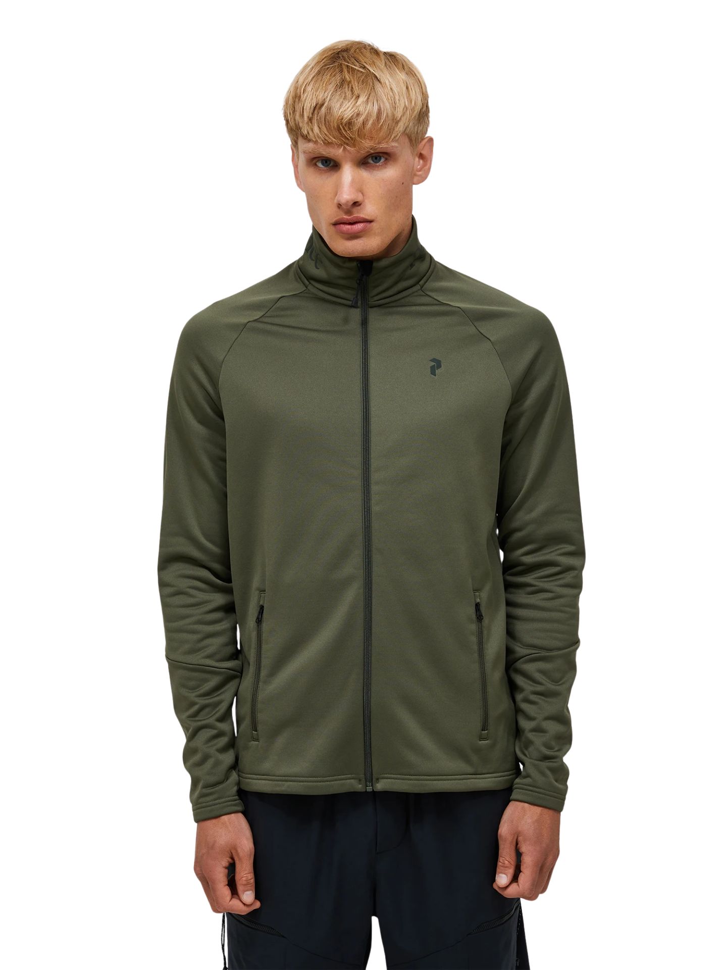 Bluza męska Peak Performance Original Small Logo Zip Hood pine needle