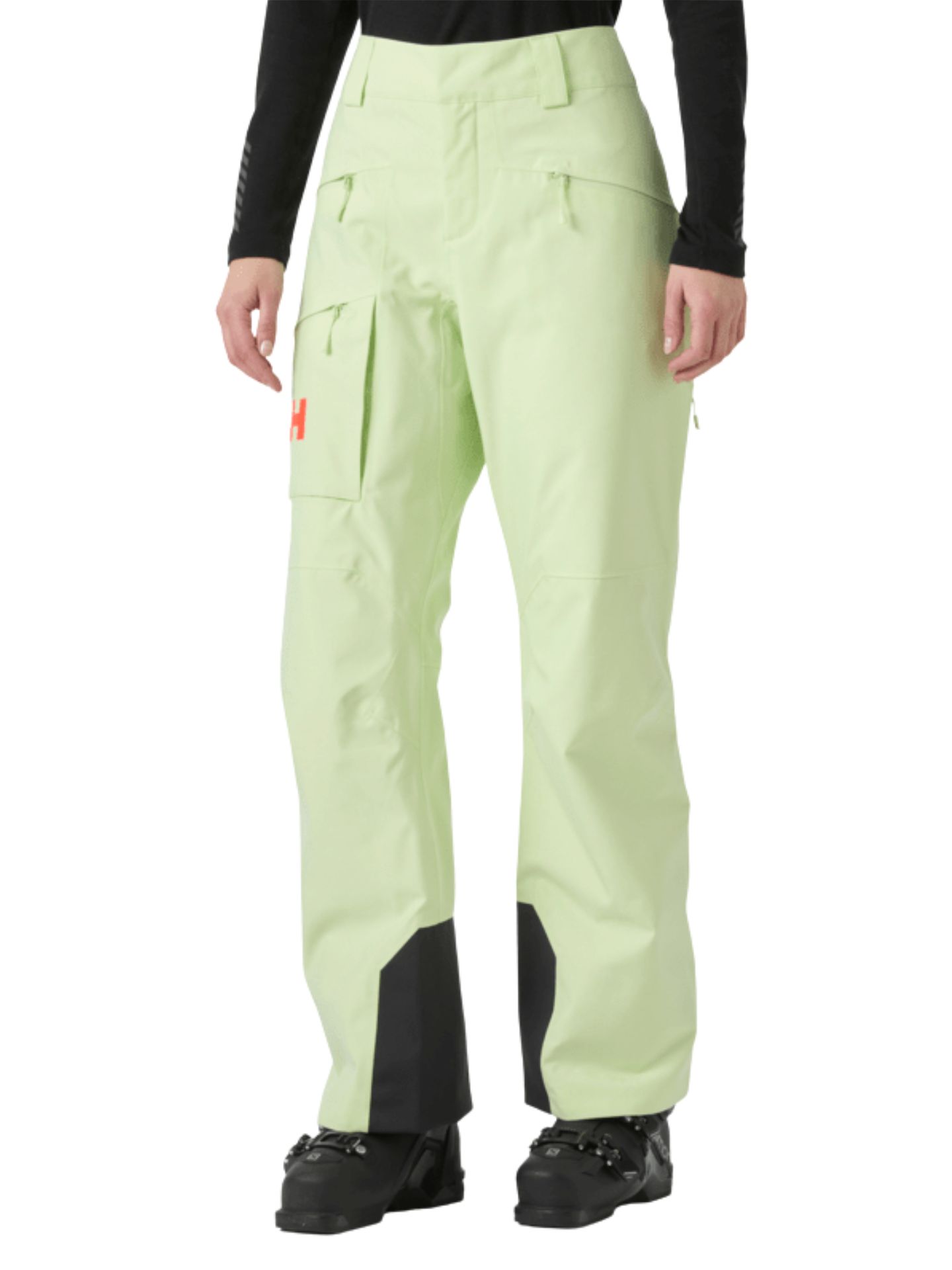 Spodnie narciarskie damskie Helly Hansen Powderqueen washed lime
