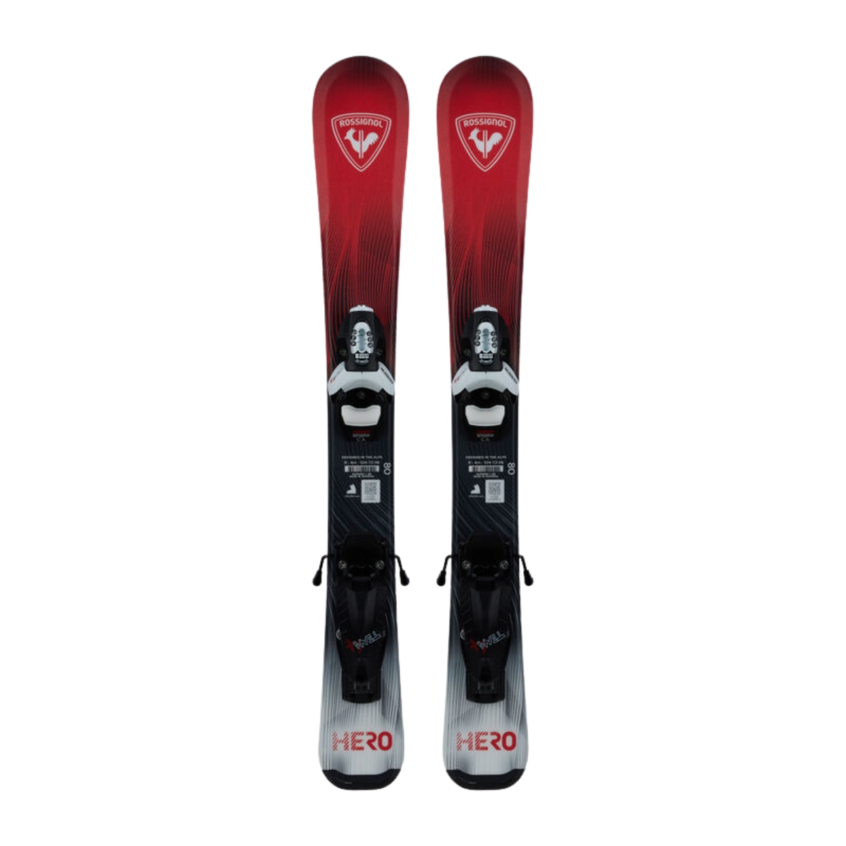 Narty Rossignol Hero Kid Pre-Drilled +Team 4 GW B76 Black